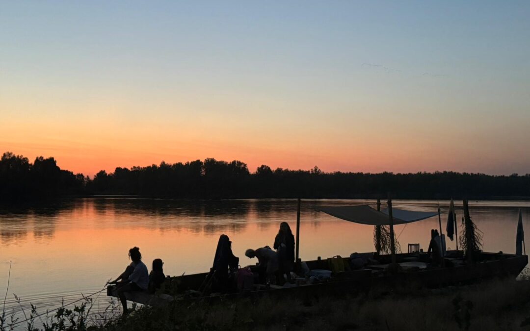 A beautiful sunset at Vistula